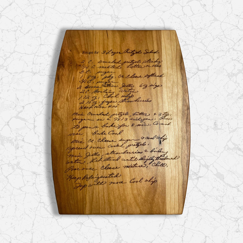 Arched Recipe Cutting Board 9" x 12"