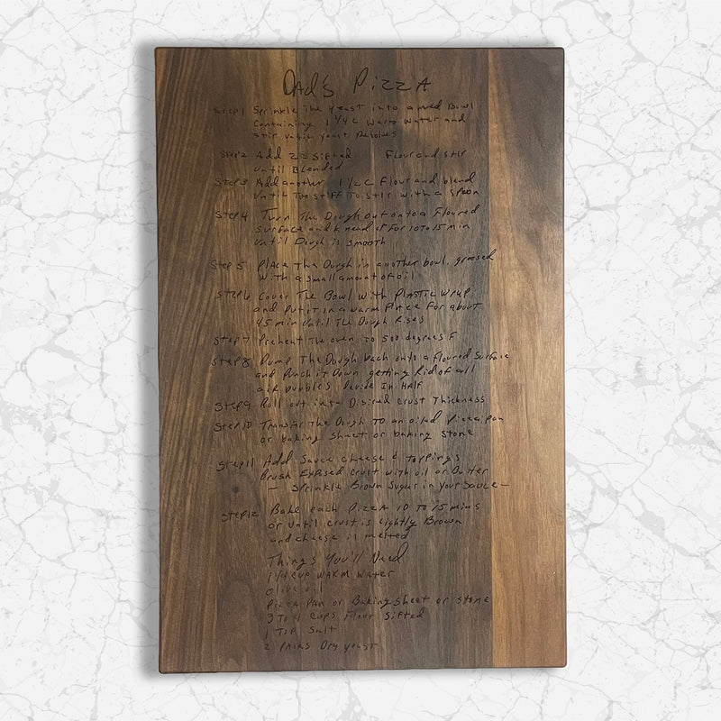 Large Recipe Cutting Board 10 1/2" x 16"